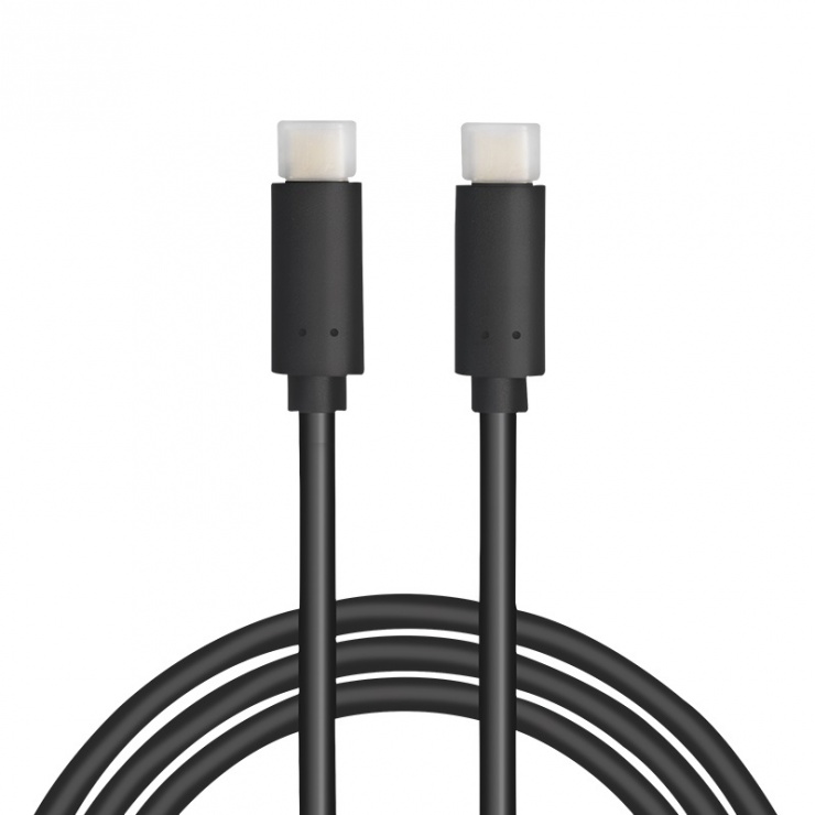 Imagine Cablu USB 3.1-C la USB-C 3A T-T 0.5m Negru, Logilink CU0128